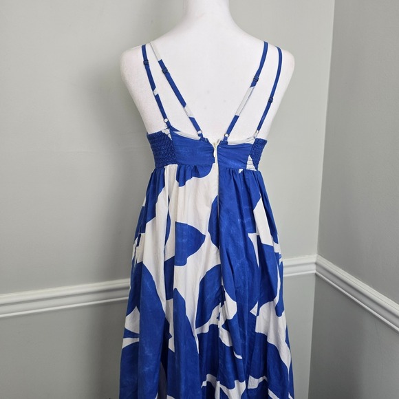 Anthropologie Womens Artsy Printed Babydoll Smock Maxi Dress XXS Vacation Resort - Picture 11 of 16